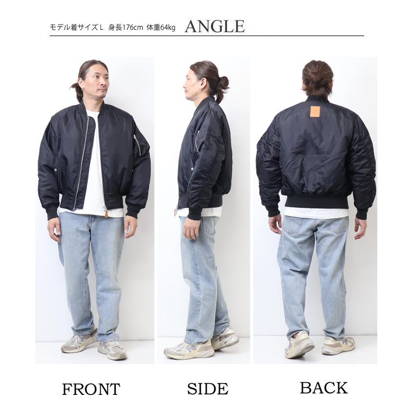 NEW ERA（ニューエラ） ナイロン ボンバージャケット レザーパッチ MA