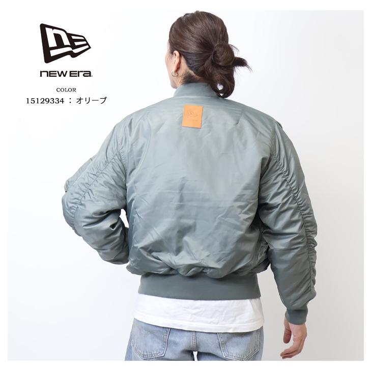 NEW ERA（ニューエラ） ナイロン ボンバージャケット レザーパッチ MA