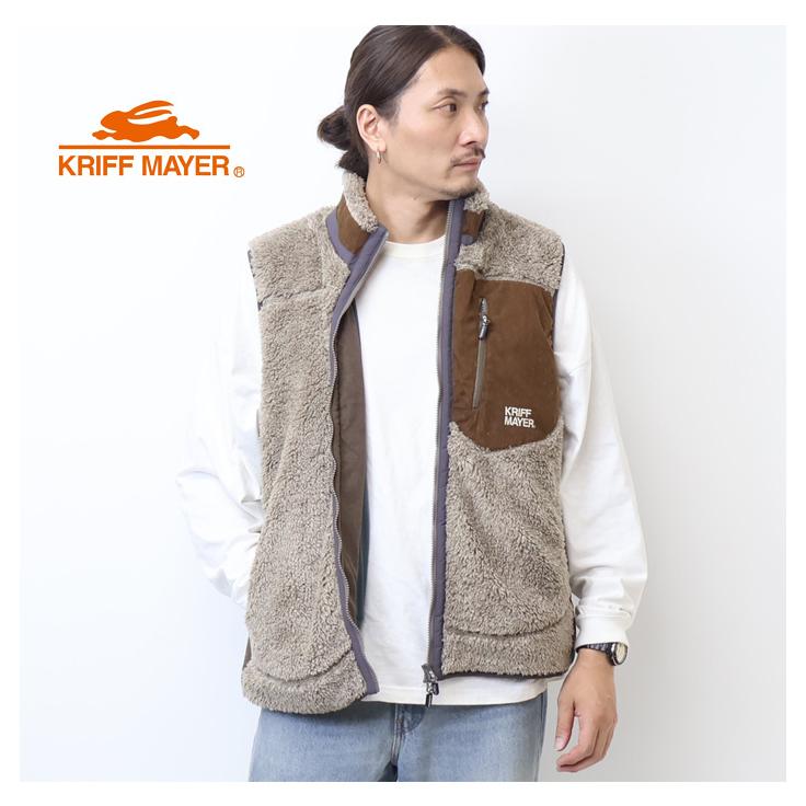 KRIFF MAYER（クリフメイヤー） シャギーボアベスト メンズ ライト