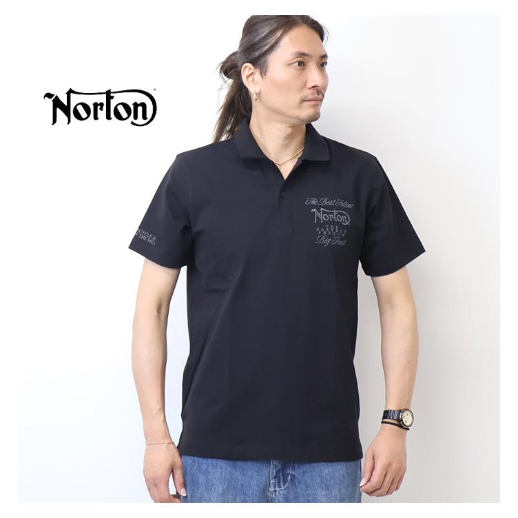 ノートン（NORTON） 同色ラメ刺繍 半袖ポロシャツ メンズ 送料無料