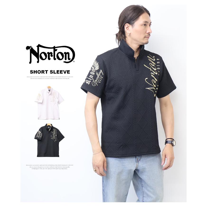ノートン（NORTON） ブライトジャガード ゴールドスキッパーポロ 半袖