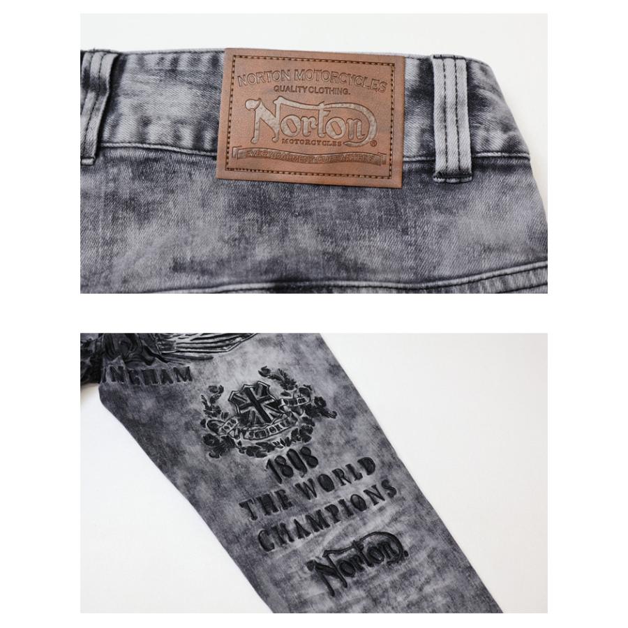 ノートン（NORTON） ストレッチ ケミカル 刺繍MAX デニムパンツ