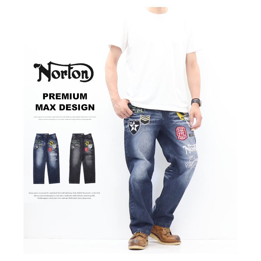 ノートン（NORTON） ミリタリーワッペン MAX デニムパンツ ジーンズ