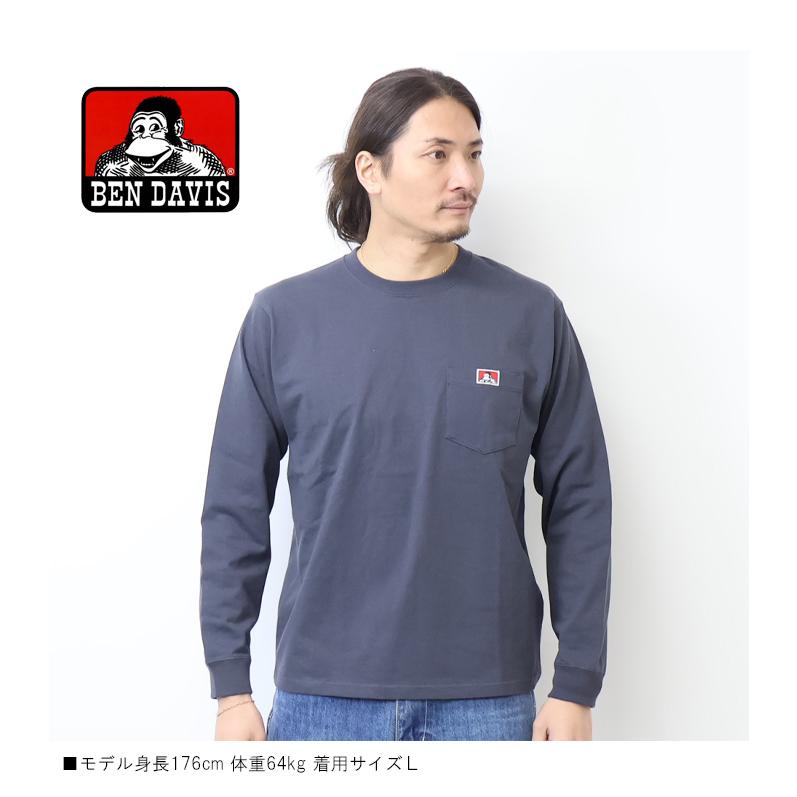 BEN DAVIS（ベンデイビス） 胸ポケット 長袖Tシャツ ロンT 長T