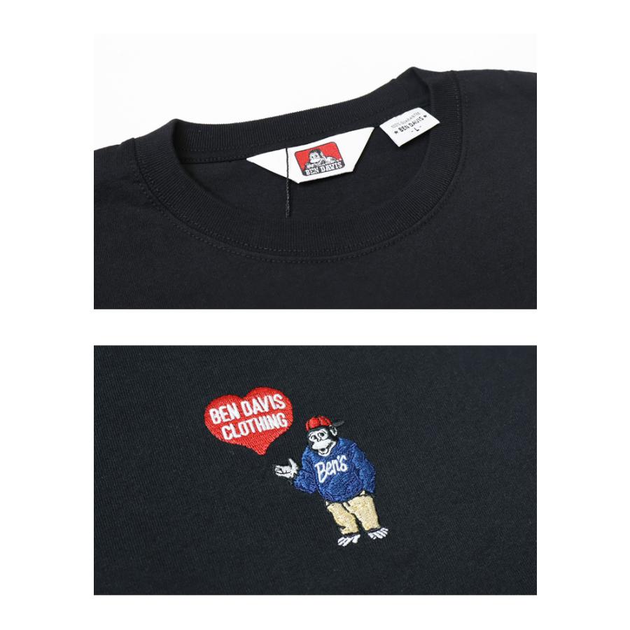 BEN DAVIS（ベンデイビス） ワンポイント刺繍 長袖Tシャツ ロンT 長T