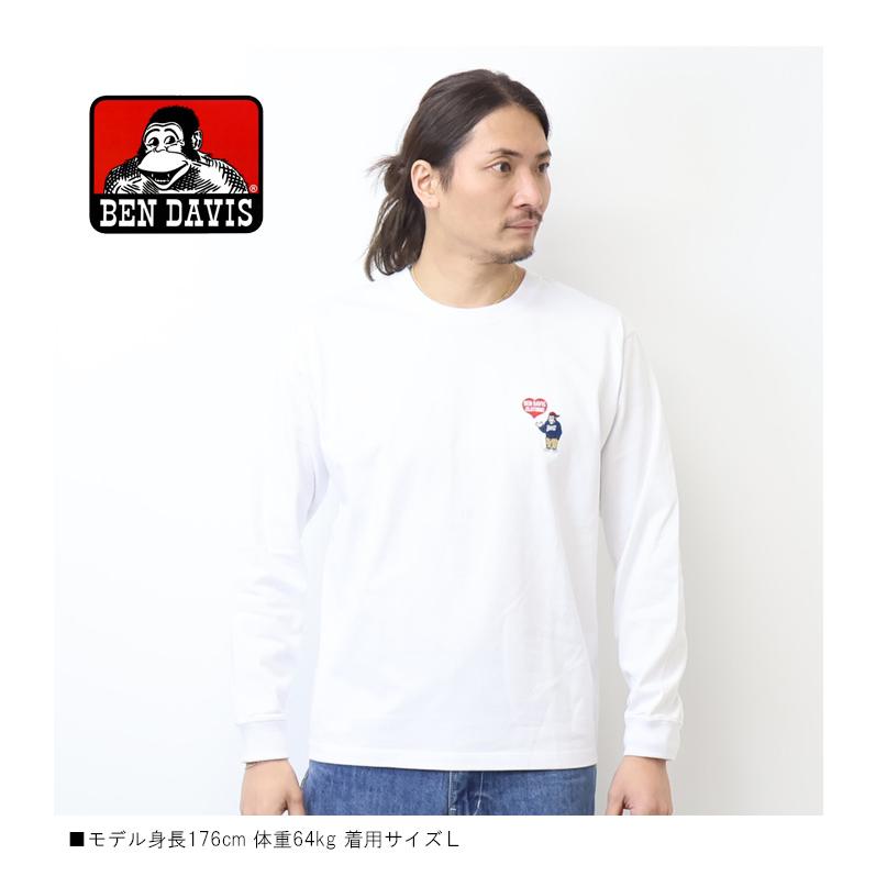 BEN DAVIS（ベンデイビス） ワンポイント刺繍 長袖Tシャツ ロンT 長T