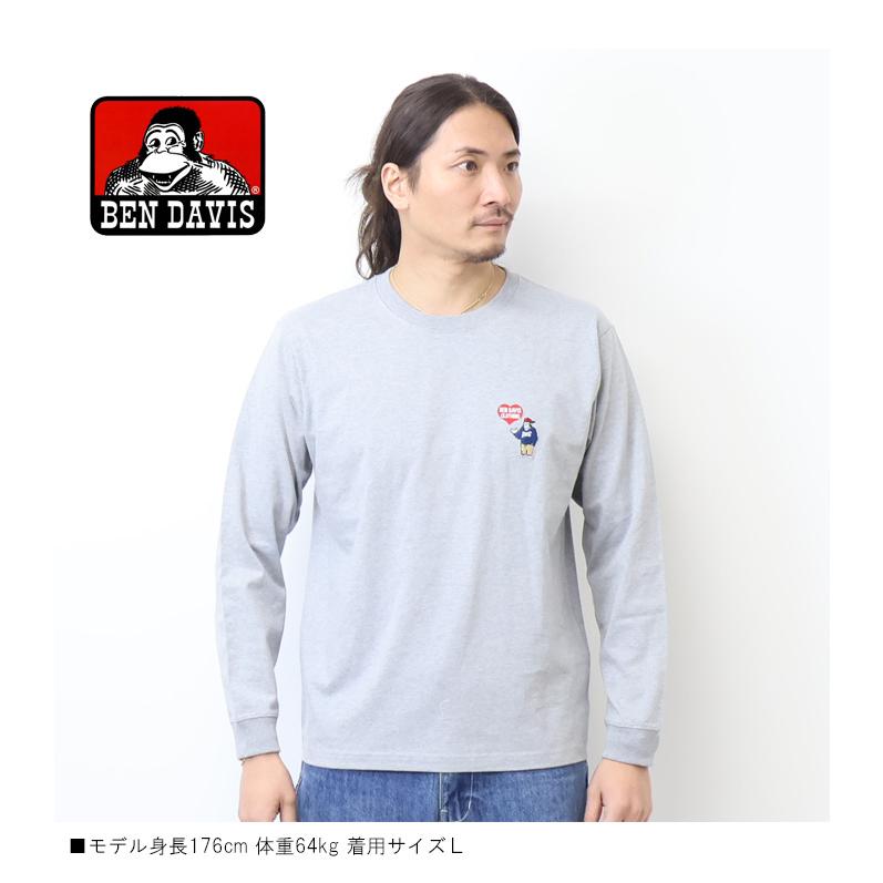 BEN DAVIS（ベンデイビス） ワンポイント刺繍 長袖Tシャツ ロンT 長T