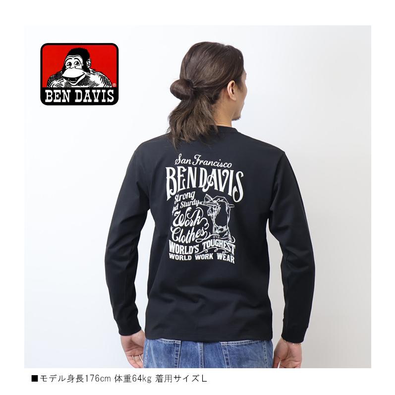 BEN DAVIS（ベンデイビス） プリント 長袖Tシャツ ロンT 長T