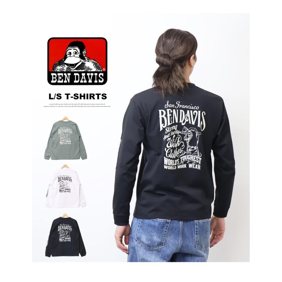 BEN DAVIS（ベンデイビス） プリント 長袖Tシャツ ロンT 長T