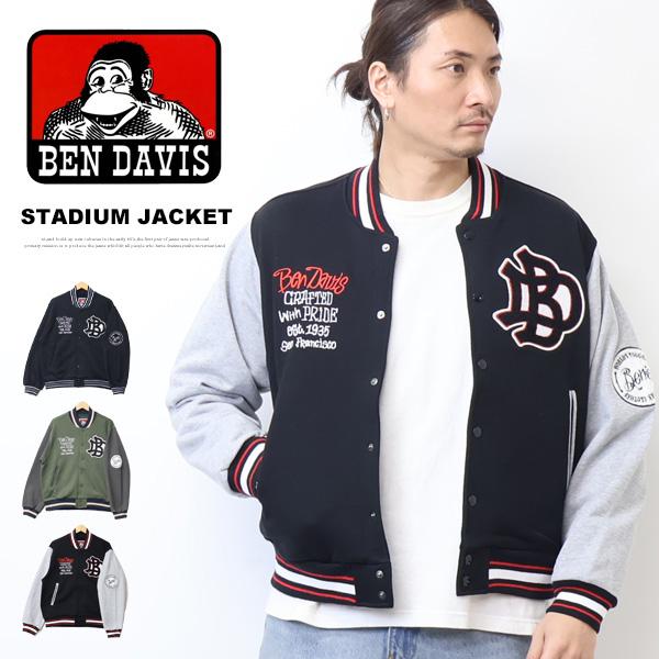 BEN DAVIS ブラック スタジャン M BEN DAVIS（ベンデイビス） スウェット カット スタジャン 裏毛 ライト
