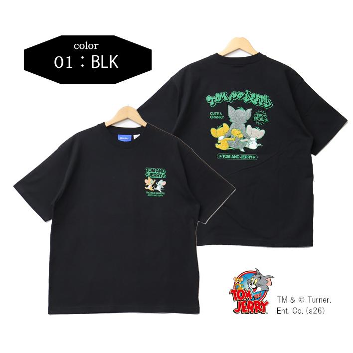 トムカレン直筆サイン入りTシャツ SEQUENZ トムとジェリー バック サガラ刺繍 半袖Tシャツ 半T メンズ