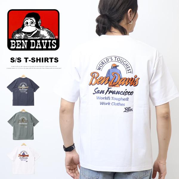BEN DAVIS ベンデイビス 刺繍 半袖Tシャツ BD LABEL ビッグシルエット 半T メンズ ベンデビ ゴリラ 26580010 | BEN DAVIS