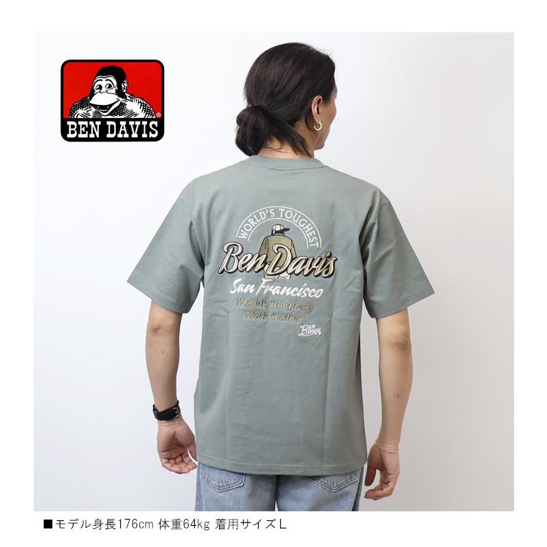 BEN DAVIS ベンデイビス 刺繍 半袖Tシャツ BD LABEL ビッグシルエット 半T メンズ ベンデビ ゴリラ 26580010 | BEN DAVIS | 08