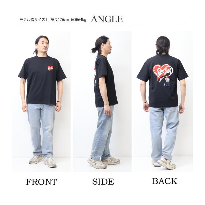 BEN DAVIS（ベンデイビス） 刺繍 半袖Tシャツ HEART CHENILLE ハート
