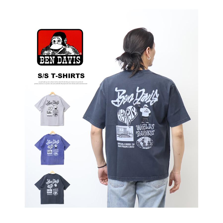 BEN DAVIS（ベンデイビス） ヴィンテージ加工 プリント 半袖Tシャツ