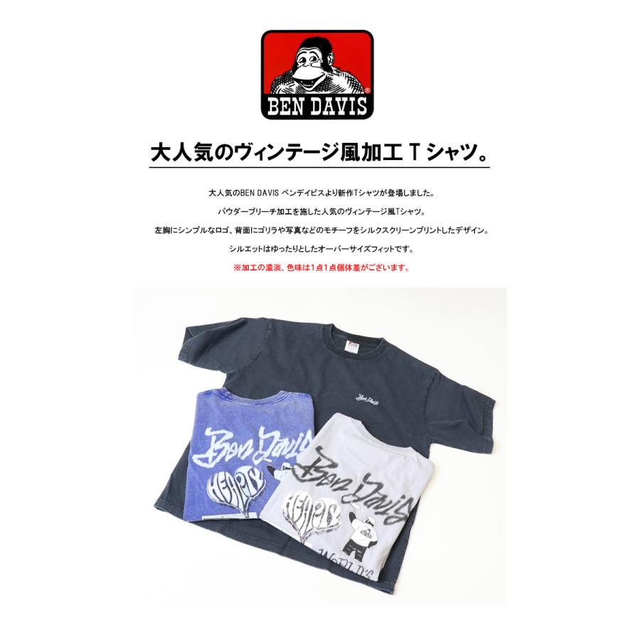 BEN DAVIS（ベンデイビス） ヴィンテージ加工 プリント 半袖Tシャツ
