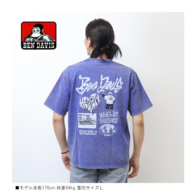 BEN DAVIS（ベンデイビス） ヴィンテージ加工 プリント 半袖Tシャツ