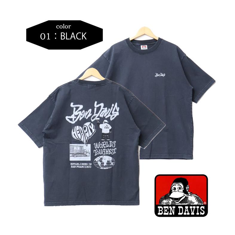 BEN DAVIS（ベンデイビス） ヴィンテージ加工 プリント 半袖Tシャツ