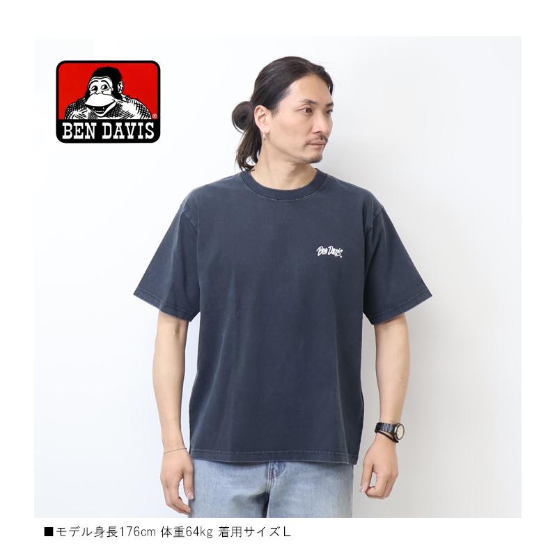 即*n様 L.G.B. ロゴシワ加工Tシャツ サイズ0 ネイビー BEN DAVIS（ベンデイビス） ヴィンテージ加工 プリント 半袖Tシャツ