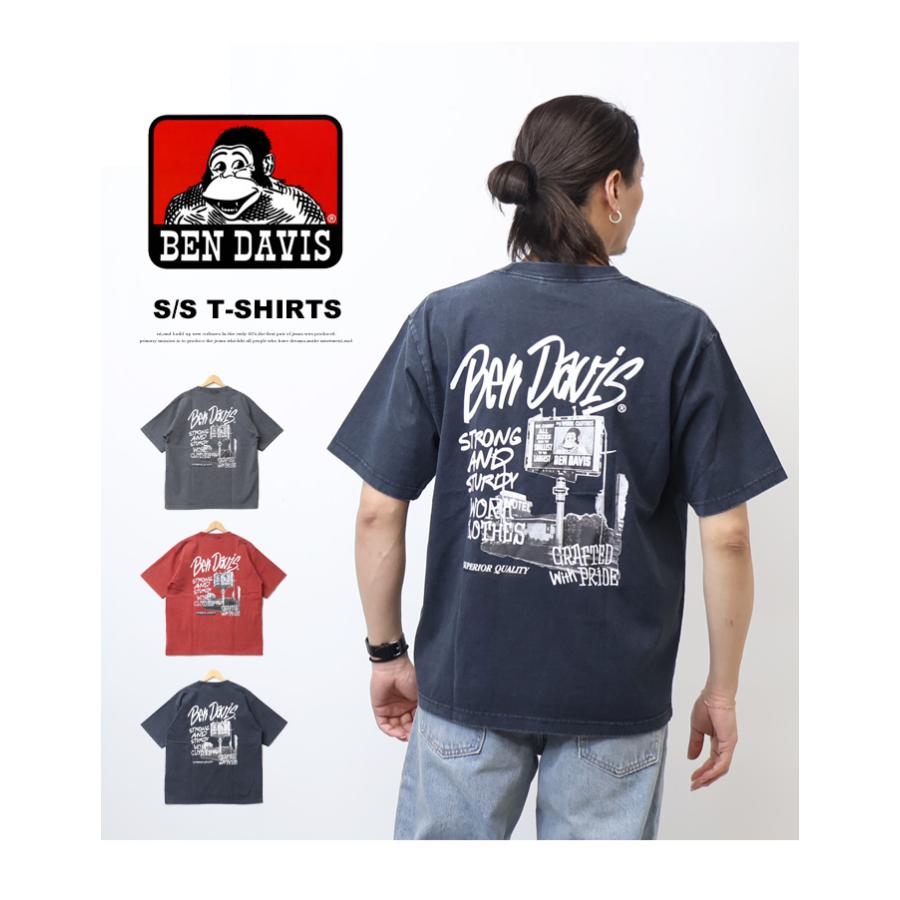 BEN DAVIS（ベンデイビス） ヴィンテージ加工 プリント 半袖Tシャツ