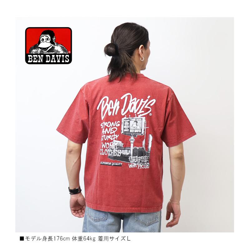 BEN DAVIS（ベンデイビス） ヴィンテージ加工 プリント 半袖Tシャツ
