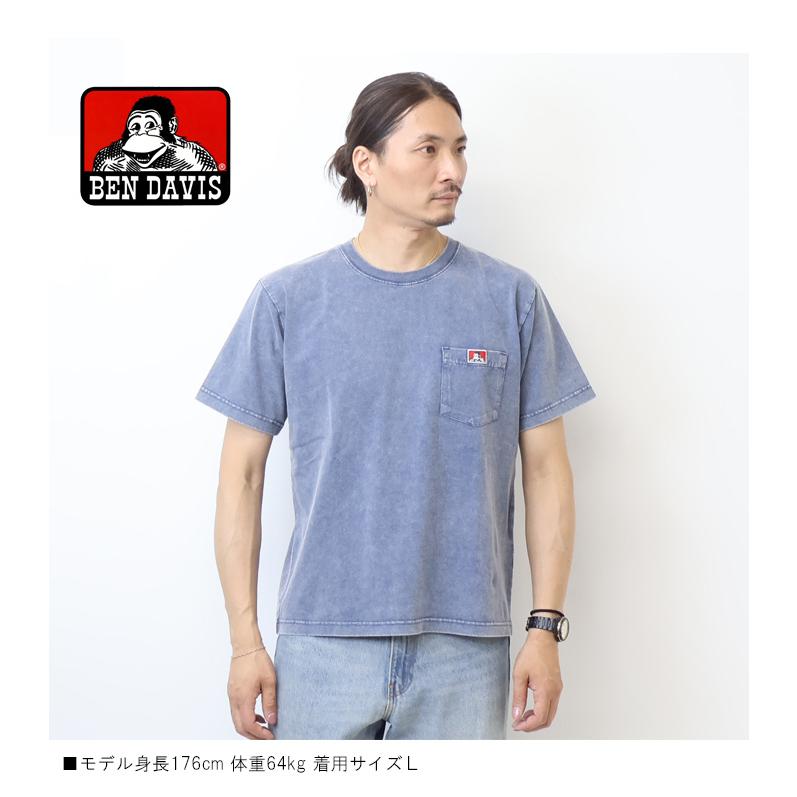 BEN DAVIS（ベンデイビス） ヴィンテージ加工 胸ポケット 半袖Tシャツ