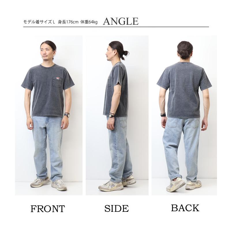 BEN DAVIS（ベンデイビス） ヴィンテージ加工 胸ポケット 半袖Tシャツ