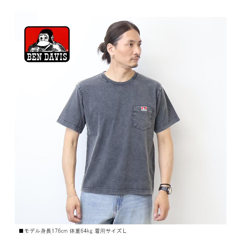 BEN DAVIS（ベンデイビス） ヴィンテージ加工 胸ポケット 半袖Tシャツ