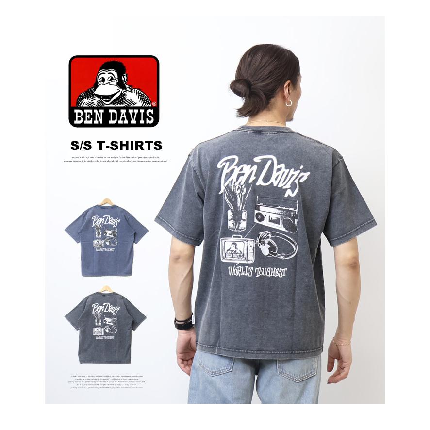 ◆値下げ◆ヴィンテージ加工 ロゴプリント Tシャツ BEN DAVIS（ベンデイビス） ヴィンテージ加工 プリント 半袖Tシャツ