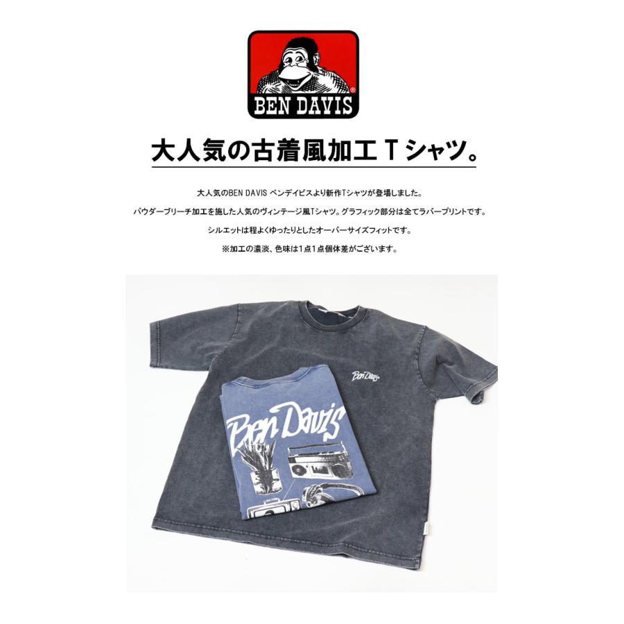 BEN DAVIS（ベンデイビス） ヴィンテージ加工 プリント 半袖Tシャツ