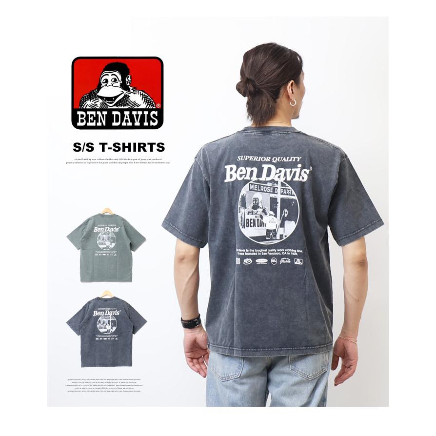 BEN DAVIS（ベンデイビス） ヴィンテージ加工 プリント 半袖Tシャツ