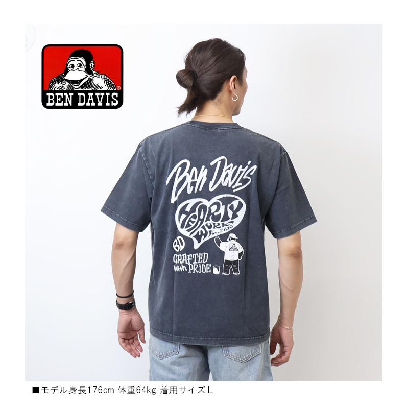 BEN DAVIS（ベンデイビス） ヴィンテージ加工 プリント 半袖Tシャツ