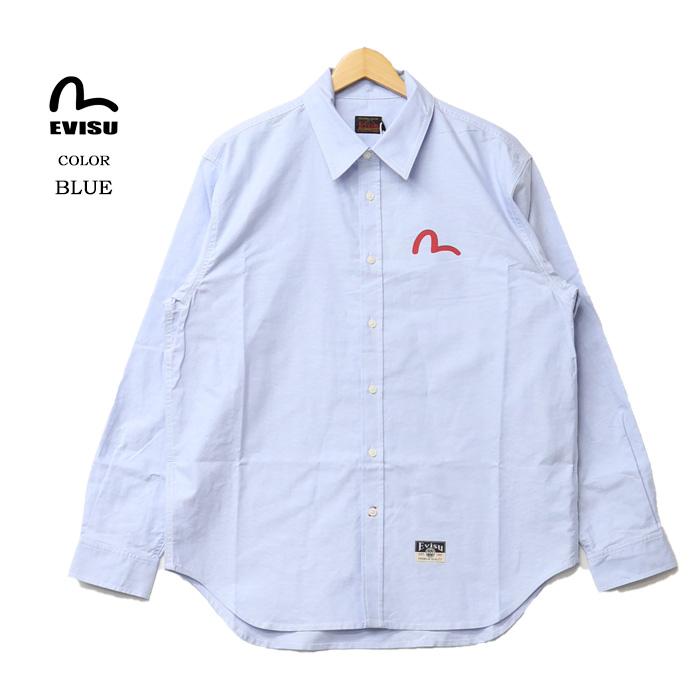 EVISU（エヴィス） エビス 新品 カモメプリント 長袖オックスフォード