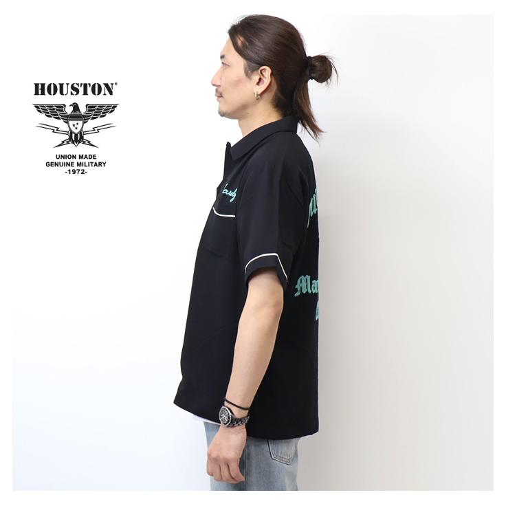 HOUSTON（ヒューストン） ボーリングシャツ 半袖シャツ CAR オープン