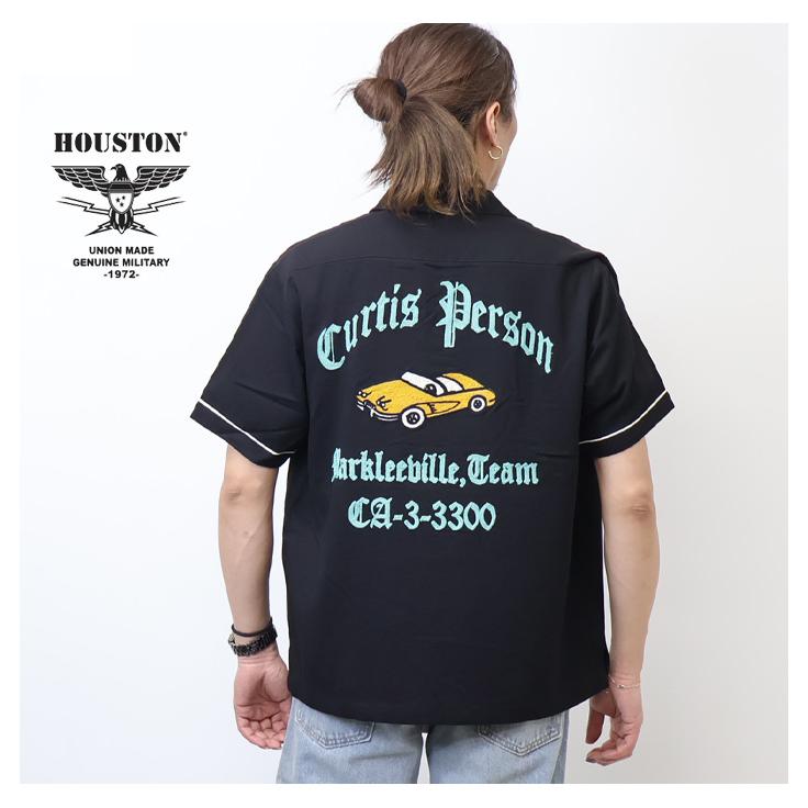 HOUSTON（ヒューストン） ボーリングシャツ 半袖シャツ CAR オープン