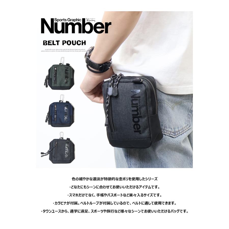 Number ナンバー ミニポーチ ベルトポーチ ウエストポーチ カラビナ