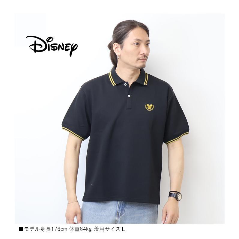 Disney（ディズニー） ミッキーマウス リブライン ワンポイント刺繍