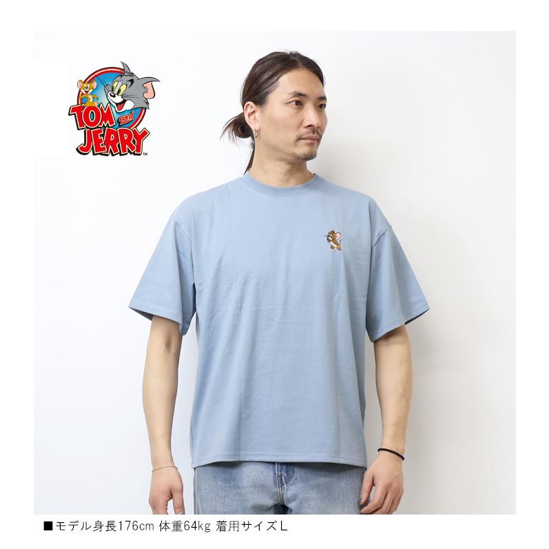 レア　新品ジェレミクラインTシャツ　チュンリー　Lサイズ トムとジェリー サガラ刺繍 半袖Tシャツ 半T メンズ トムジェリ 6277