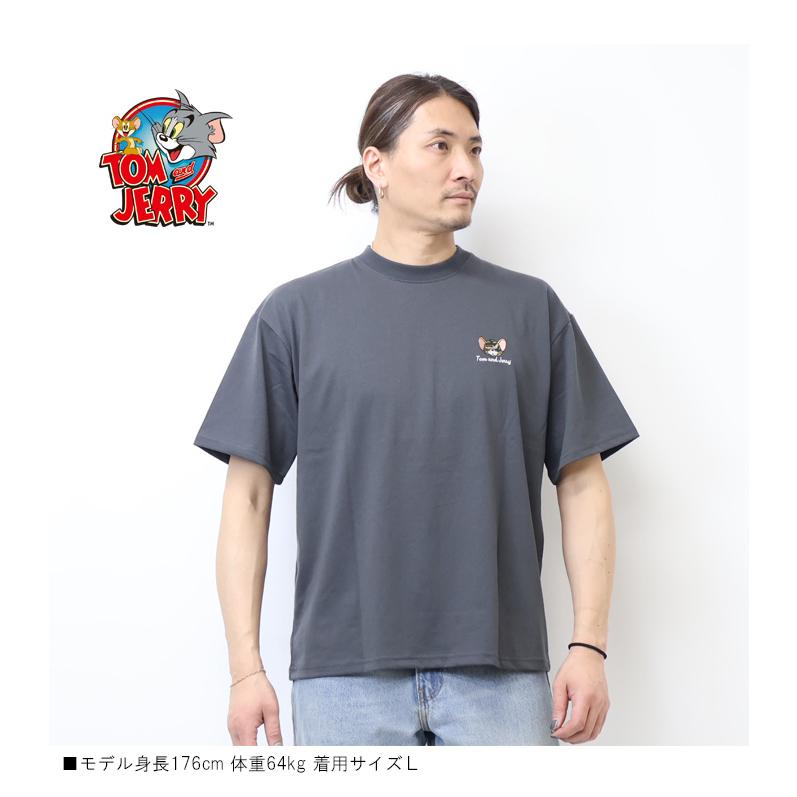 トムとジェリー サガラ刺繍 半袖Tシャツ 半T メンズ トムジェリ 6277