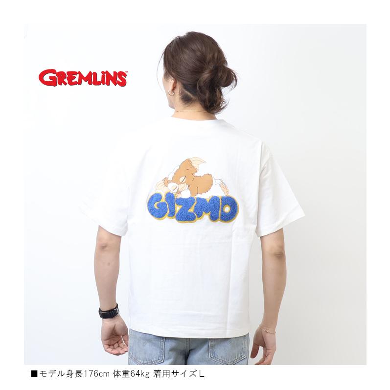 GREMLINES グレムリン プリント サガラ刺繍 半袖Tシャツ 半T ギズモ