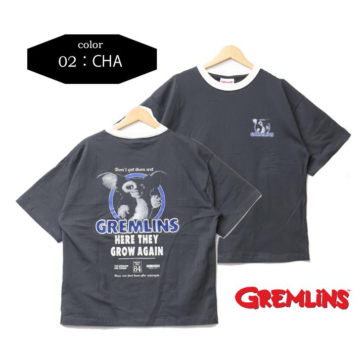 GREMLINES グレムリン ヴィンテージプリント 刺繍 半袖Tシャツ 半T
