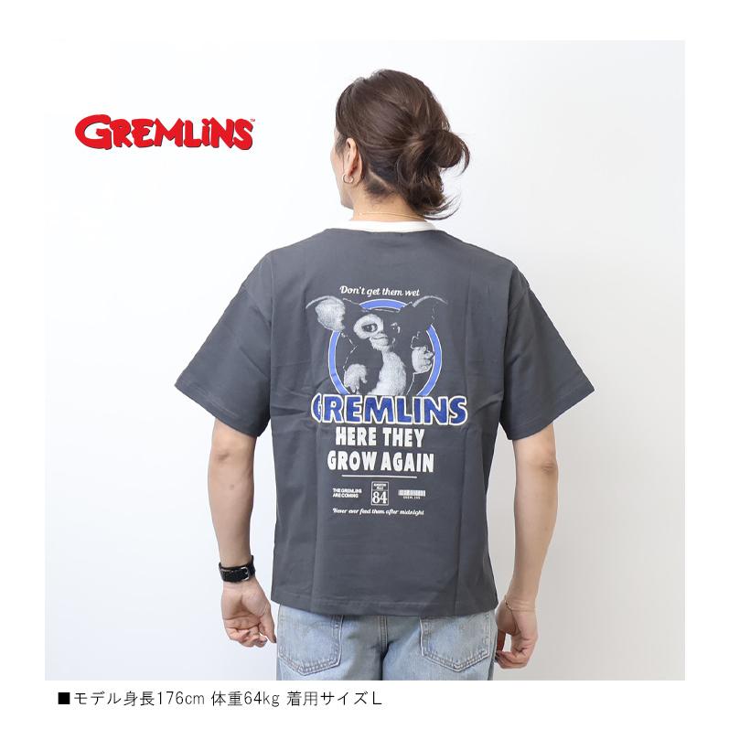 GREMLINES グレムリン ヴィンテージプリント 刺繍 半袖Tシャツ 半T