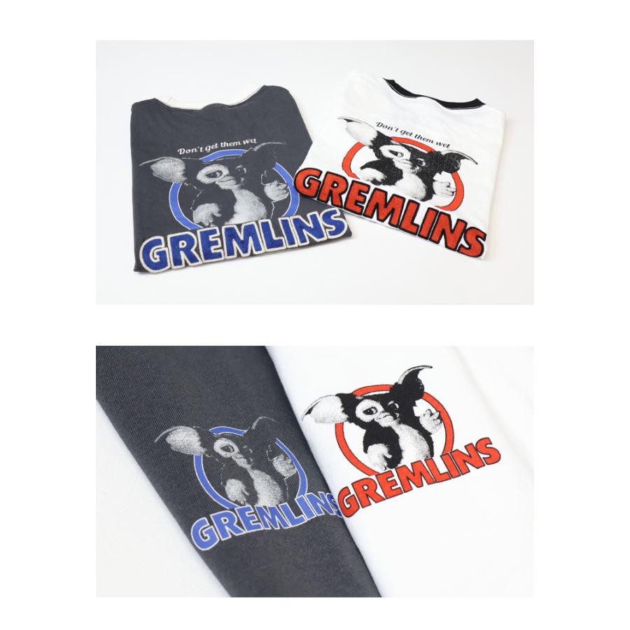 GREMLINES グレムリン ヴィンテージプリント 刺繍 半袖Tシャツ 半T