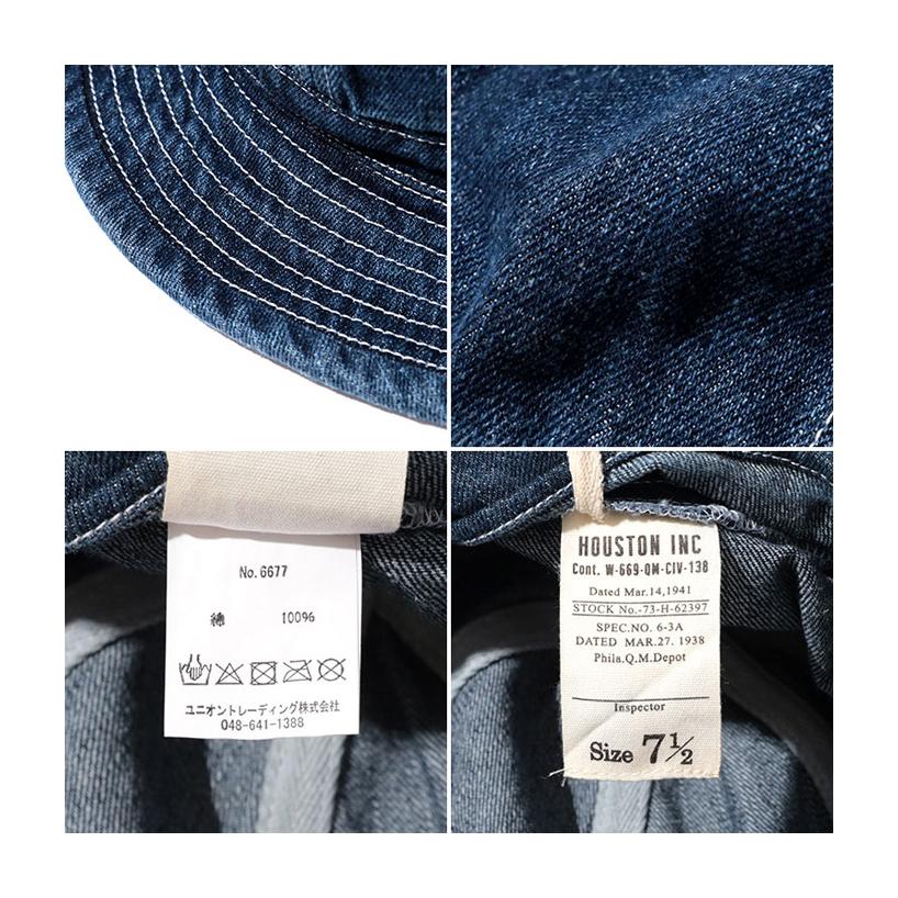 HOUSTON（ヒューストン） DENIM ARMY HAT デニムアーミーハット 帽子