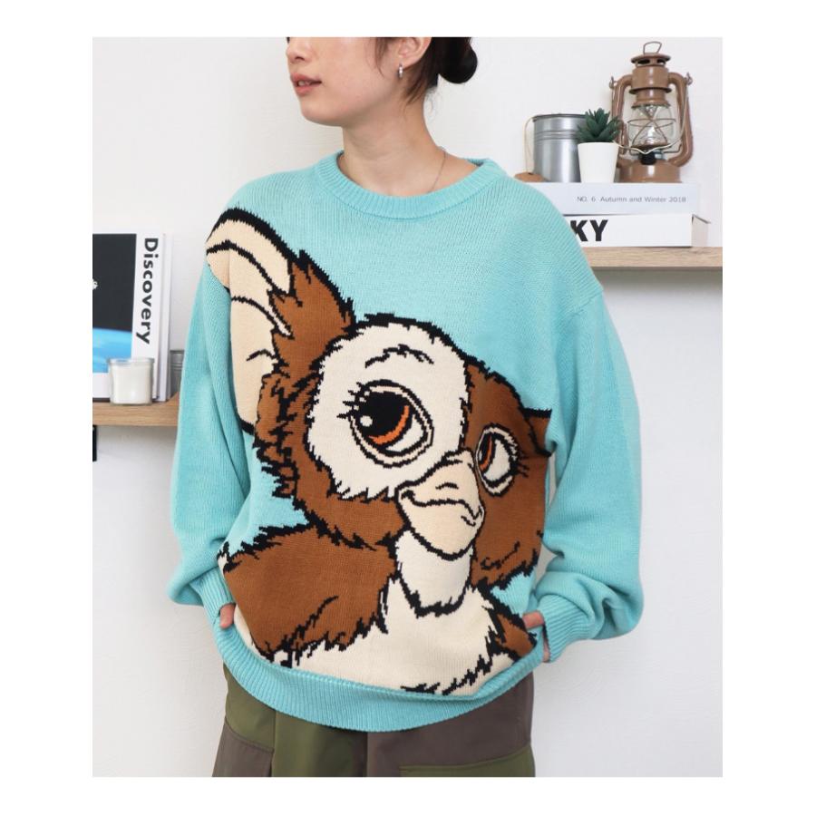 GREMLINES グレムリン ギズモ ジャガード クルーネックニット セーター