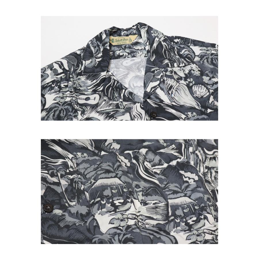 Schott ショット パイナップルジュース レーヨンシャツ WATER VALLEY アロハシャツ 開襟シャツ オープンカラーシャツ メンズ 半袖シャツ 送料無料 782-6123012の画像