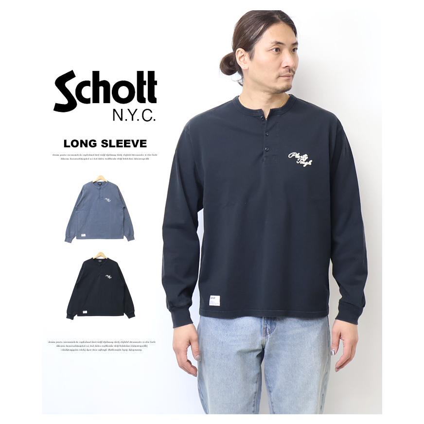 Schott N.Y.C（ショット） Schott プレンティタフ 刺繍ヘンリーネック