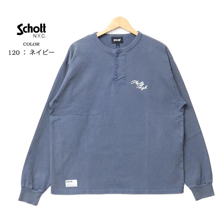 Schott N.Y.C（ショット） Schott プレンティタフ 刺繍ヘンリーネック