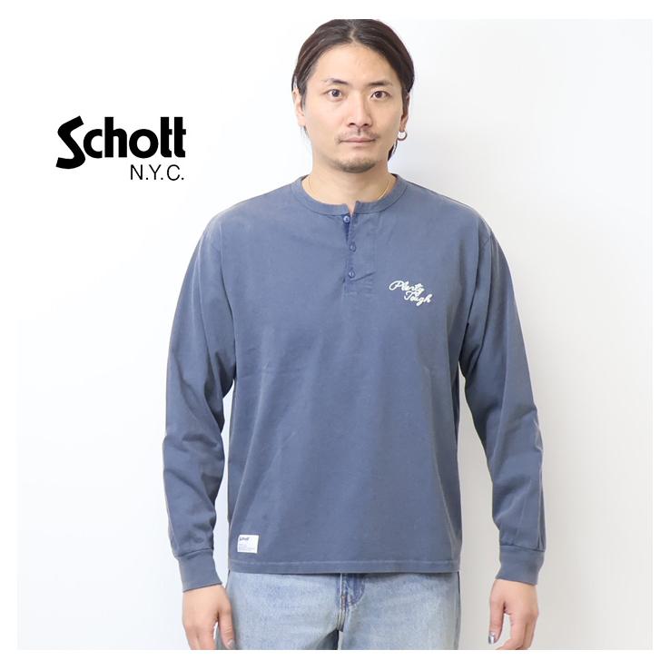 Schott N.Y.C（ショット） Schott プレンティタフ 刺繍ヘンリーネック