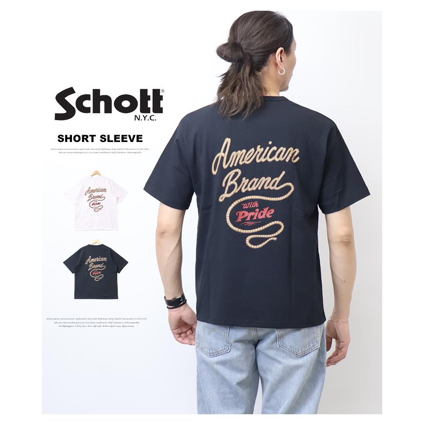 Schott N.Y.C（ショット） Schott ロープ ヘンリーネック 半袖Tシャツ